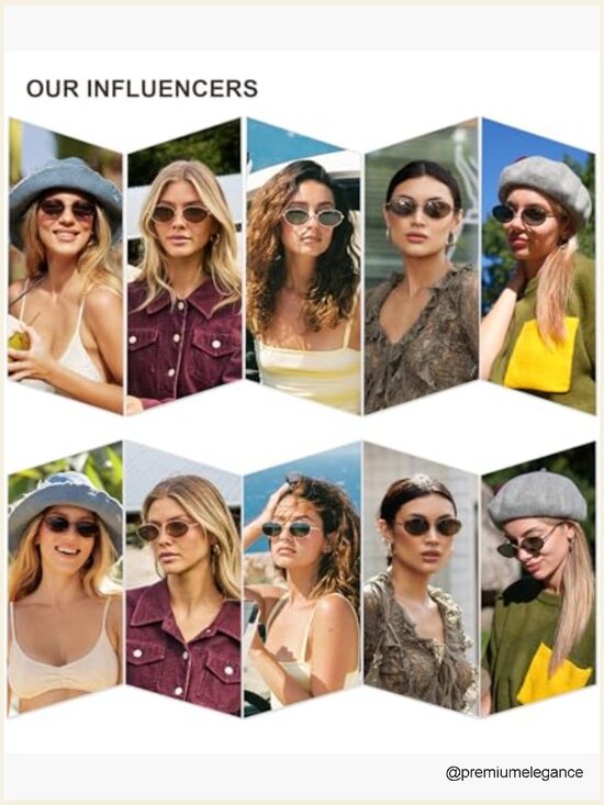 Retro Oval Polarized Sunglasses Unisex 80s 90s Chic main image 7